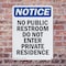 Signmission No Public Restroom Do Not Enter OSHA Notice Sign, Plastic, 7in W x 10in L, 2PK OS-2PACK-NS-P-710-V-14765 - alternate 4